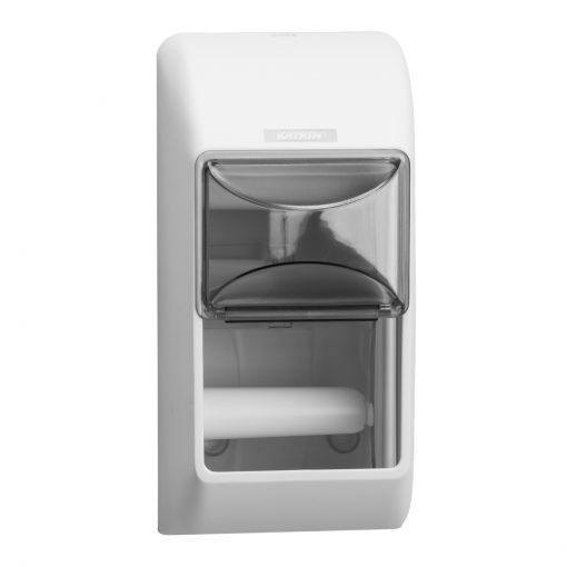 Toilettenpapierspender Katrin für 2 Rollen, weiß, Kunststoff (Art. 90989)