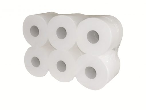 Toilettenpapier Brod Mini Jumbo, 2-lagig, weiß, Zellstoff, 890 Blatt, 160 m, 6 Rollen (Art. 90652) – Bild 4