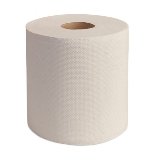 Handtuchrolle Green Hygiene RAINER, 2-lagig, hochweiß, Recyclingpapier (RC), 19,3x25 cm, 450 Blatt, 112,5 m, perforiert, 8 Rollen (Art. 90662) – Bild 4