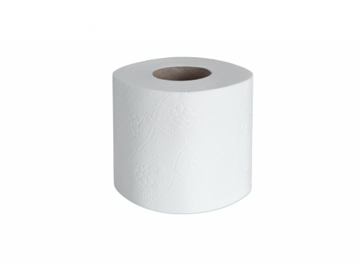 Toilettenpapier Huchtemeier, 2-lagig, hochweiß, Zellstoff, 250 Blatt, 8x8=64 Rollen (Art. 90628N) – Bild 2