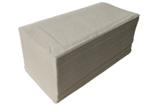 Falthandtuch Huchtemeier, 2-lagig, weiß, V-Falz, 23x21 cm, 3200 Tücher (Art. 90488-1) – Bild 2