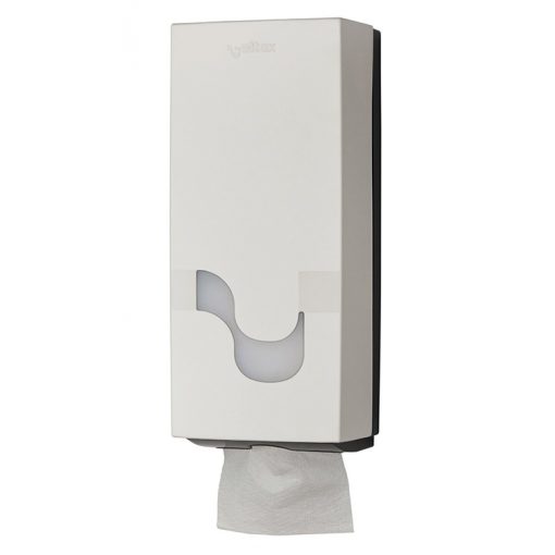 Toilettenpapierspender Celtex für Einzelblatt-Toilettenpapier, weiß, Kunststoff (Art. 90984)