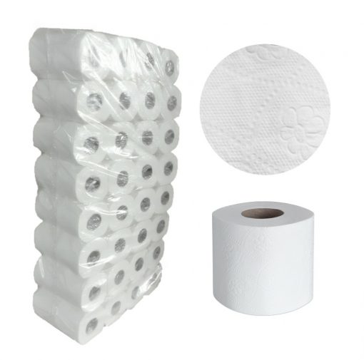 Toilettenpapier Huchtemeier, 2-lagig, hochweiß, Zellstoff, 250 Blatt, 8x8=64 Rollen (Art. 90628N) – Bild 4