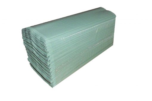 Falthandtuch Fripa Verde, 1-lagig, grün, Recyclingpapier (RC), C-Falz, 25x33 cm, 3600 Tücher (Art. 90530N) – Bild 2