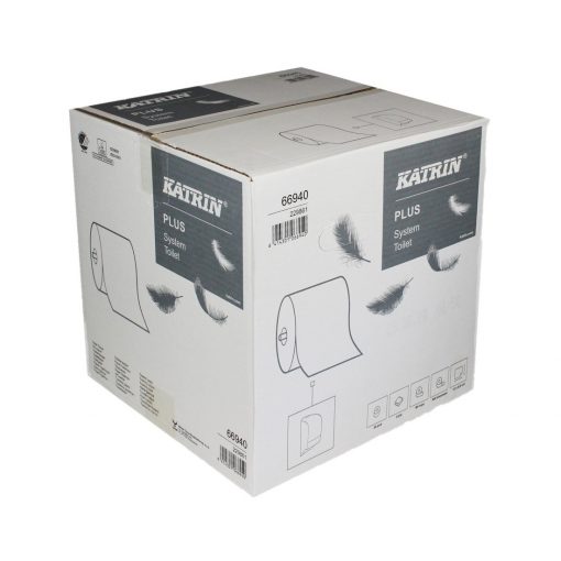 Toilettenpapier Katrin Plus System, 2-lagig, weiß, Zellstoff, 800 Blatt, 36 Rollen (Art. 90654) – Bild 6