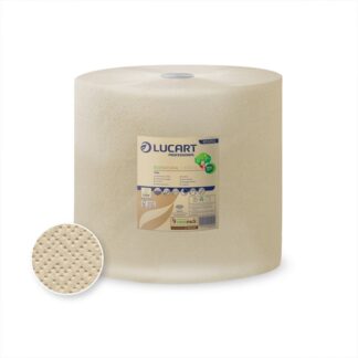 Putztuchrolle Lucart EcoNatural 3.100 XL, 3-lagig, havana, Fiberpack (RC), 36x36 cm, 360 m, perforiert, 1 Rolle