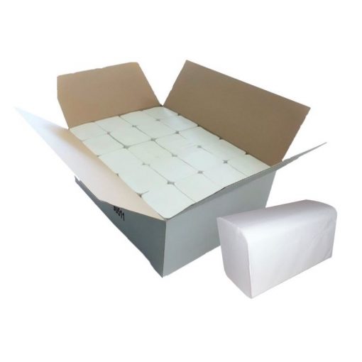 Falthandtuch Brod Smart, 2-lagig, weiß, Recyclingpapier (RC), W-Falz, 21x32 cm, 3200 Tücher (Art. 90511)