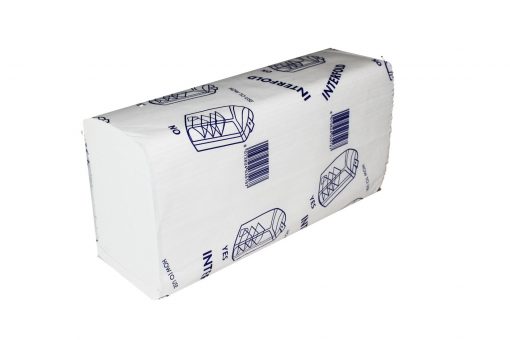 Falthandtuch Paperdi, 2-lagig, hochweiß, Zellstoff, N-Falz, 24x24cm, 3750 Tücher (Art. 90563-2) – Bild 2