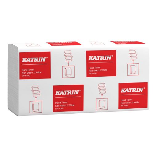 Falthandtuch Katrin Non Stop L, 2-lagig, weiß, Recyclingpapier (RC), W-Falz, 24x32 cm, 3000 Tücher (Art. 90561) – Bild 5