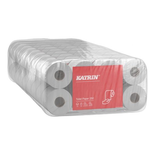 Toilettenpapier Katrin 250, 3-lagig, weiß, Recyclingpapier (RC), 250 Blatt, 9x8=72 Rollen (Art. 90631N) – Bild 6