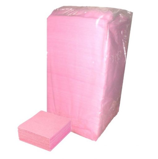 Vlies-Allzwecktuch, 450 Tücher, rosa, 125 g/m², 38x40 cm, Viskose/Propylen, 10 kg im Polysack (Art. 91002-S)