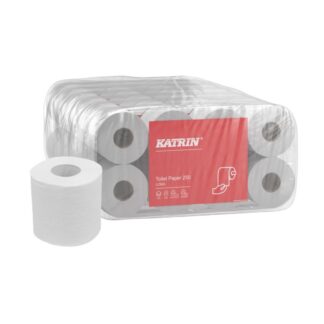 Toilettenpapier Katrin 250, 3-lagig, weiß, Recyclingpapier (RC), 250 Blatt, 6x8=48 Rollen