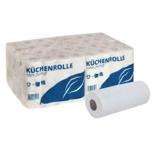 Küchenrolle Huchtemeier, 3-lagig, 50 Blatt, hochweiß, Zellstoff, 25x22,4 cm, 8x4=32 Rollen (Art. 90656-1)