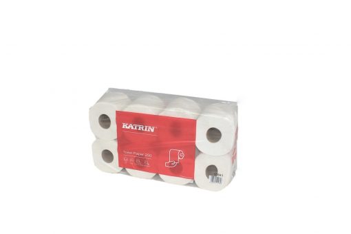 Toilettenpapier Katrin 250, 3-lagig, weiß, Recyclingpapier (RC), 250 Blatt, 9x8=72 Rollen (Art. 90631N) – Bild 4