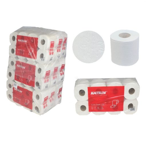 Toilettenpapier Katrin 250, 3-lagig, weiß, Recyclingpapier (RC), 250 Blatt, 9x8=72 Rollen (Art. 90631N) – Bild 5