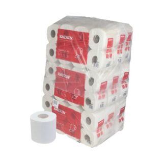 Toilettenpapier Katrin 250, 3-lagig, weiß, Recyclingpapier (RC), 250 Blatt, 9x8=72 Rollen