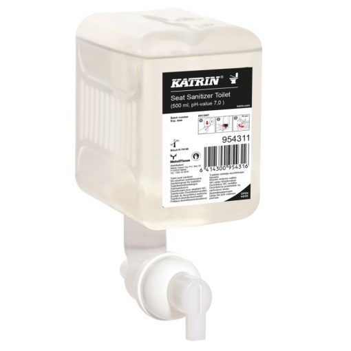 Flächendesinfektion Toilettensitzreinigerschaum Katrin 500 ml, antibakteriell, 12 Kartuschen (Art. 70029)