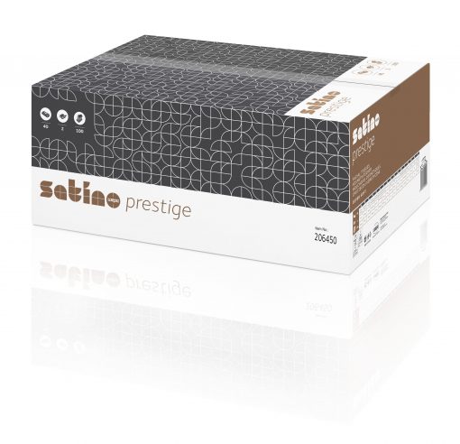 Kosmetiktücher Satino Prestige Flachbox, 2-lagig, hochweiß, 100 Tücher/Box (Art. 90660) – Bild 2