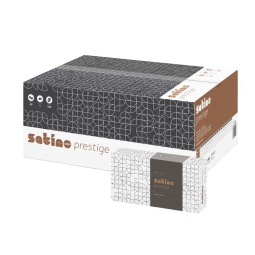 Kosmetiktücher Satino Prestige Flachbox, 2-lagig, hochweiß, 100 Tücher/Box (Art. 90660)