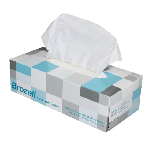 Kosmetiktücher Brozell® Dekorboxen, 2-lagig, hochweiß, 25x150=3750 Tücher (Art. 90663) – Bild 2