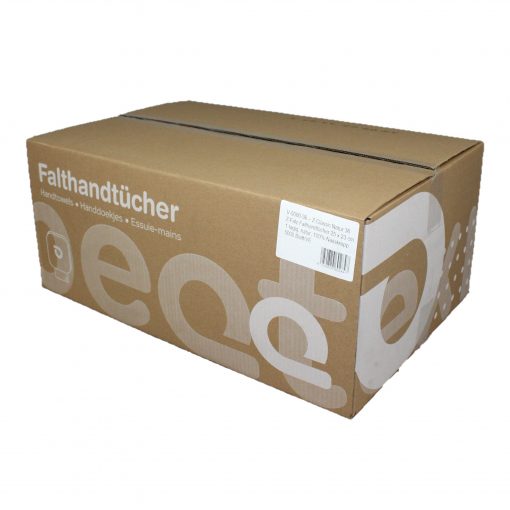 Falthandtuch Huchtemeier, 1-lagig, natur, Recyclingpapier (RC), V-Falz, 25x23 cm, 5000 Tücher (Art. 90526) – Bild 5