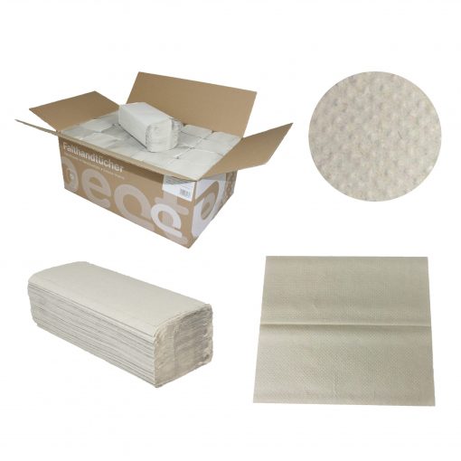 Falthandtuch Huchtemeier, 1-lagig, natur, Recyclingpapier (RC), V-Falz, 25x23 cm, 5000 Tücher (Art. 90526) – Bild 7
