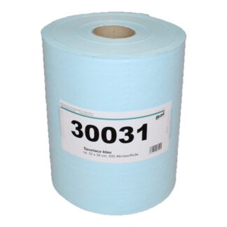 Spunlace Universal-Wischtuchrolle, Textilcharakter, 500 Blatt, glatte Oberflächenstruktur, blau, 30x38 cm, 1 Rolle