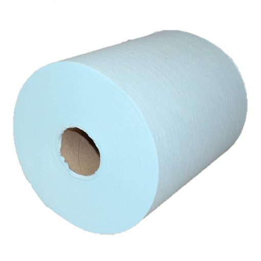 Spunlace Universal-Wischtuchrolle, Textilcharakter, 500 Blatt, glatte Oberflächenstruktur, blau, 30x38 cm, 1 Rolle (Art. 30031) – Bild 5