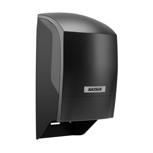 Toilettenpapierspender Katrin System, schwarz, Kunststoff (Art. 90915)