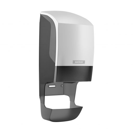 Toilettenpapierspender Katrin System mit Hülsenfänger, weiß, Kunststoff (Art. 90916)
