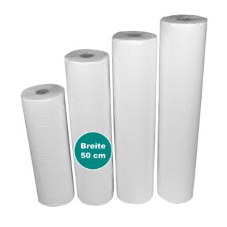 Ärzterollen/Ärztekrepp, hochweiß, 2-lagig, Zellstoff, perforiert, 50x37 cm, 135 Abrisse, 50 m, 9 Rollen