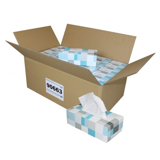 Kosmetiktücher Brozell® Dekorboxen, 2-lagig, hochweiß, 25x150=3750 Tücher (Art. 90663)