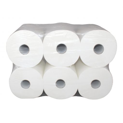 Handtuchrolle Brod 160, 2-lagig, hochweiß, Zellstoff, 22x38 cm, 160 m, perforiert, 6 Rollen (Art. 90462) – Bild 5