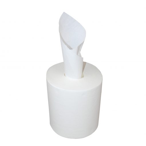 Handtuchrolle Brod 160, 2-lagig, hochweiß, Zellstoff, 22x38 cm, 160 m, perforiert, 6 Rollen (Art. 90462) – Bild 3