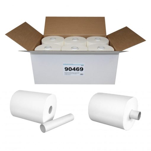 Handtuchrolle Brod 140, 2-lagig, hochweiß, Zellstoff, 24 cm breit, 140 m, unperforiert, Centerfeed, 6 Rollen (Art. 90469) – Bild 3