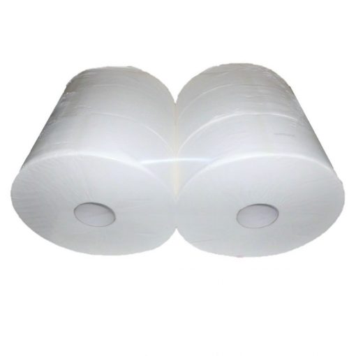Toilettenpapier Brod Jumborolle, 2-lagig, hochweiß, Zellstoff, 2.000 Blatt, 360m, 6 Rollen (Art. 90651) – Bild 2