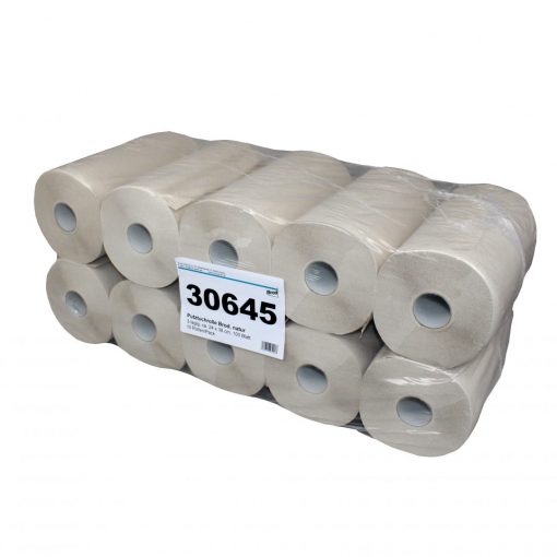 Putztuchrolle Brod 100, 100 Blatt, 3-lagig, natur, Recyclingpapier (E-Tissue), 24x38 cm, 38 m, 10 Rollen (Art. 30645) – Bild 3