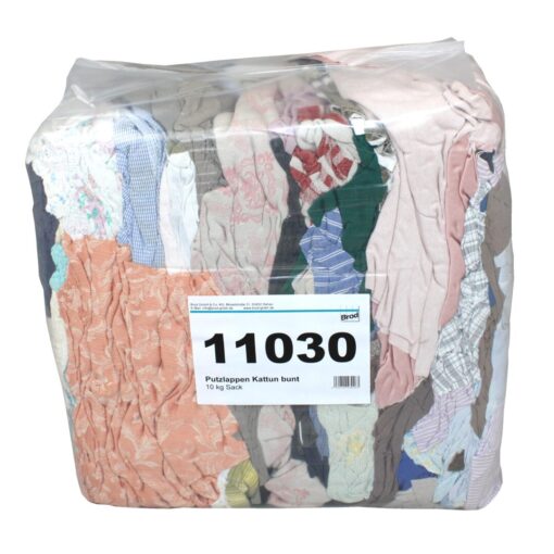 Kattun-Putzlappen, bunt, Baumwolle-Polyester, 10 kg (Art. 11030)