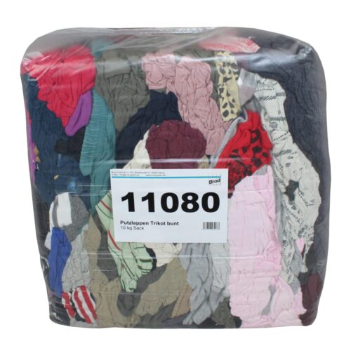 Poliertrikot Industrie-Putzlappen, bunt, Baumwolle, 10 kg Sack (Art. 11080)
