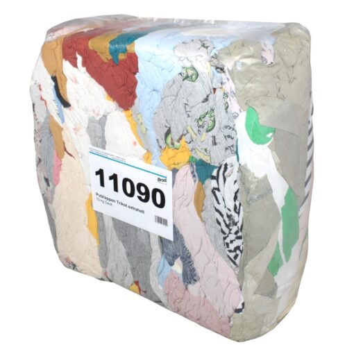 Poliertrikot Industrie-Putzlappen, extrahell, Baumwolle, 10 kg Sack (Art. 11090) – Bild 2