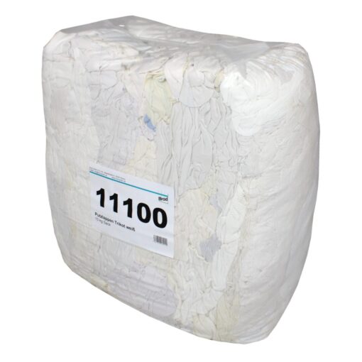 Poliertrikot Industrie-Putzlappen, weiß, Baumwolle, 10 kg Sack (Art. 11100) – Bild 2