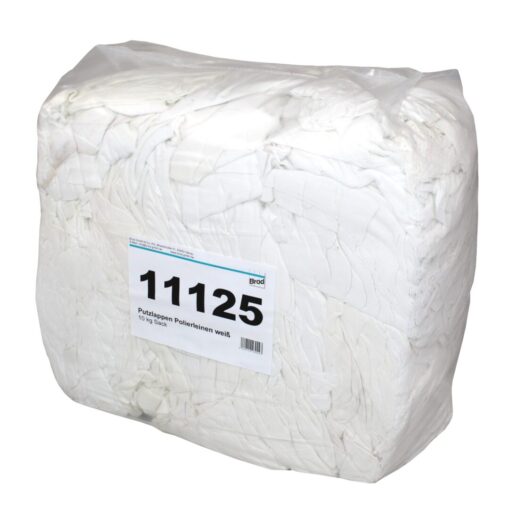 Polierleinen Putzlappen, weiß, Damast-Bettwäsche, 10 kg (Art. 11125) – Bild 2