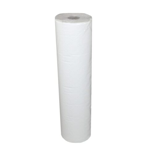 Ärzterollen/Ärztekrepp, hochweiß, 2-lagig, Zellstoff, perforiert, 50x37 cm, 135 Abrisse, 50 m, 9 Rollen (Art. 30550-1) – Bild 2