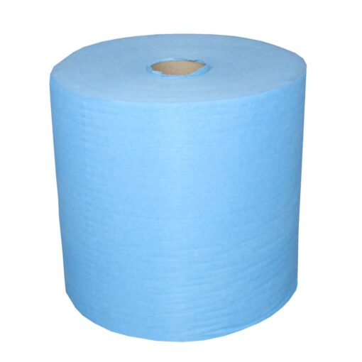 Spezialwischtuchrolle, Universaltücher mit Textilcharakter, 500 Blatt, glatte Oberflächenstruktur, blau, 30x38 cm, Viskose/Polyester, 1 Rolle (Art. 30996) – Bild 2