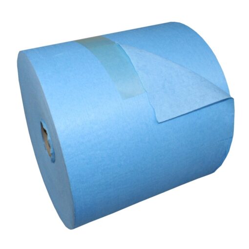 Spezialwischtuchrolle, Universaltücher mit Textilcharakter, 500 Blatt, glatte Oberflächenstruktur, blau, 30x38 cm, Viskose/Polyester, 1 Rolle (Art. 30996) – Bild 5