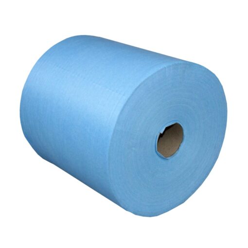 Spezialwischtuchrolle, Universaltücher mit Textilcharakter, 500 Blatt, glatte Oberflächenstruktur, blau, 30x38 cm, Viskose/Polyester, 1 Rolle (Art. 30996) – Bild 4