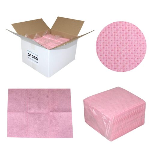 NOWOLIN® Extra Plus Lavette 80, 150 Tücher, Universaltücher mit Textilcharakter, Lochstruktur, rosa, Viskose/Polyester, 50×38 cm, 6×25=150 Tücher (Art. 31033) – Bild 3