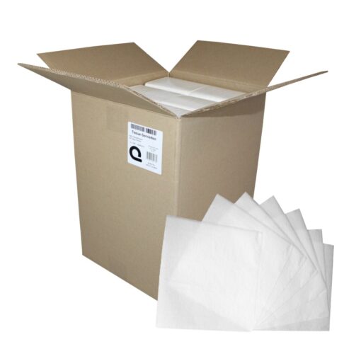 Servietten Huchtemeier, 1-lagig, weiß, Zellstoff, 32,5×32 cm, 1/4 Falz, 9×500=4.500 Stück (Art. 90610N) – Bild 3