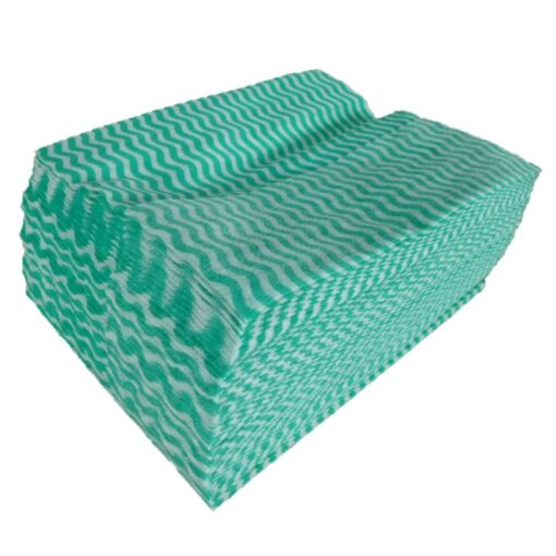 Allzwecktücher-Wischtücher-Spültücher, 1.000 Tücher, Lochstruktur, grün-weiß, Viskose-Polyester, ca. 25×38 cm, 20x50=1.000 Tücher  (Art. 30993) – Bild 2