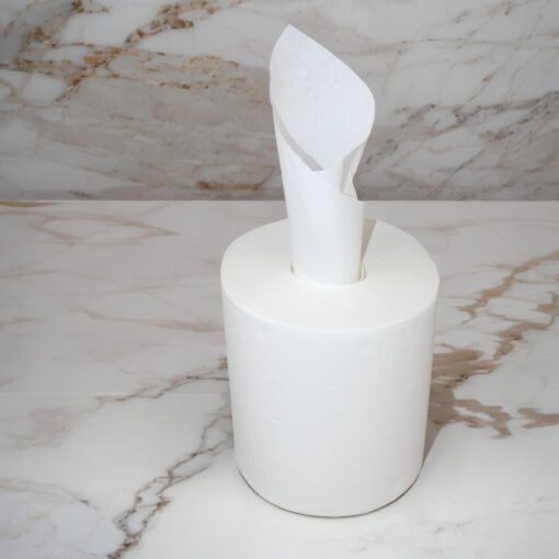 Handtuchrolle Brod 160, 2-lagig, hochweiß, Zellstoff, 22x38 cm, 160 m, perforiert, 6 Rollen (Art. 90462) – Bild 7